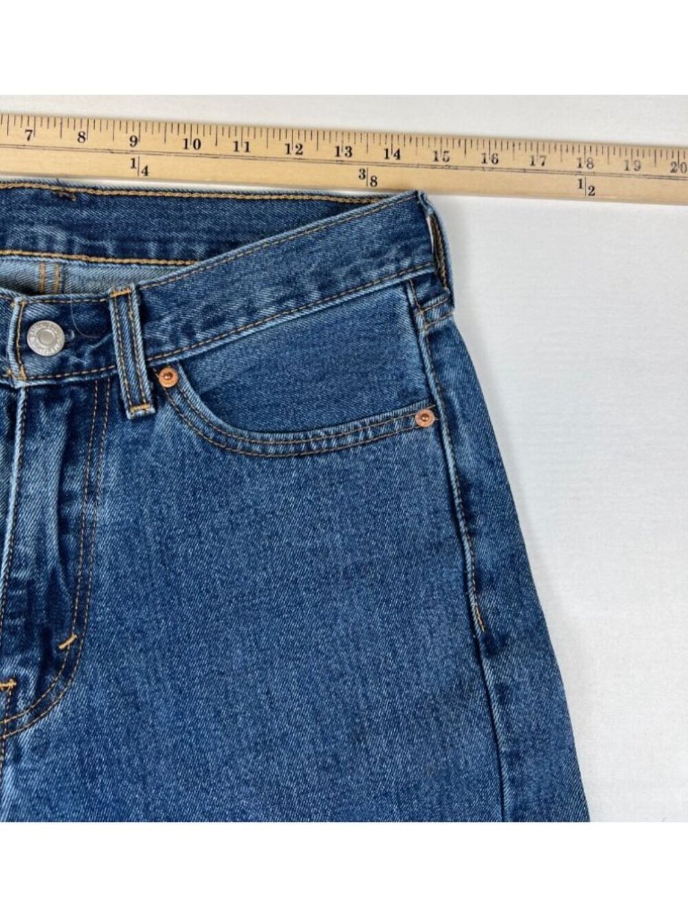 Levi's 505 Men's 29x30 Blue Denim Jeans Straight Leg Regular Fit - Picture 8 of 8